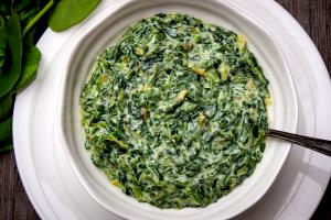 1 Cup Cooked Spinach with Cheese Sauce (from Fresh)