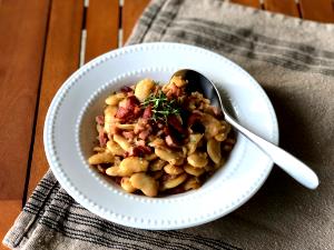 1 Cup Cooked Tomato and Lima Beans (Fat Not Added in Cooking)