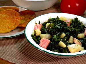 1 Cup Cooked Turnip Greens with Roots (from Canned, Fat Added in Cooking)