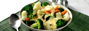 1 Cup Cooked Vegetable Combinations with Cheese Sauce (Including Carrots, Broccoli, and/or Dark-Green Leafy)