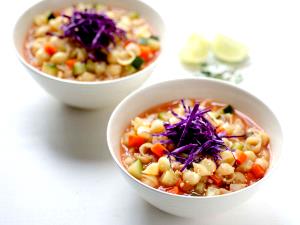 1 Cup Cooked Vegetable Macaroni (Fat Added in Cooking)