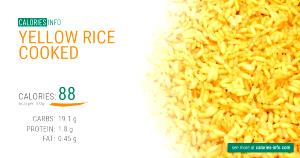 1 Cup Cooked Yellow Rice (Fat Added in Cooking)