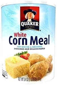 1 Cup Cornmeal, White, Enriched, Degermed