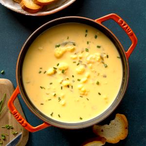 1 Cup Cream of Cauliflower Soup (Prepared with Milk)