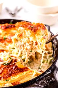 1 Cup Creamy Alfredo Chicken & Broccoli Pot Pie