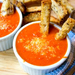 1 Cup Creamy Tomato Soup (W/ Croutons) - You Pick Two Soup