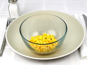 1 Cup Cut White Sweet Corn (with Salt, Drained, Cooked, Boiled)