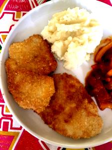 1 Cup Diced Baked or Fried Breaded Light Turkey Meat