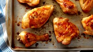 1 Cup Diced Baked or Fried Coated Chicken Breast with Skin (Skin/Coating Not Eaten)