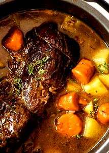 1 Cup Diced Braised or Boiled Beef Pot Roast (Lean Only Eaten)