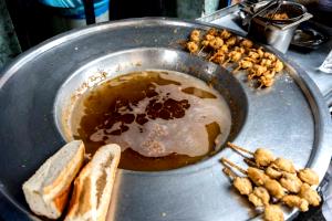 1 Cup Diced Fried Battered Light or Dark Turkey Meat (Skin Not Eaten)