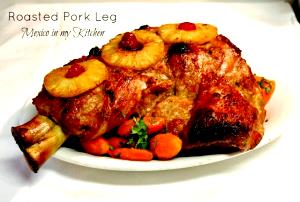 1 Cup Diced Pork Leg (Whole, Cooked, Roasted)