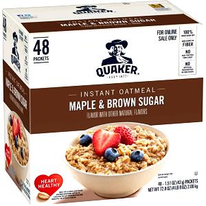 1 Cup, Dry, Yields Oatmeal with Maple Flavor