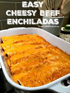 1 Cup Enchilada with Beef and Cheese