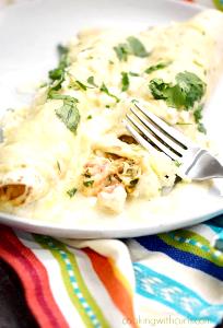 1 Cup Enchilada with Seafood in Tomato-Based Sauce