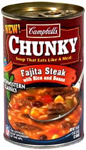 1 Cup Fajita Steak With Rice & Beans Soup, Chunky