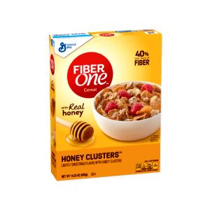 1 Cup Fiber Right Honey Cluster Cereal With Milk