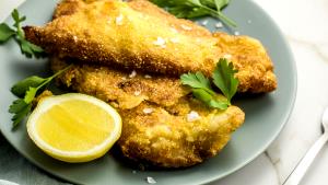 1 Cup Flaked Fried Battered Flounder