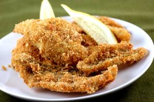 1 Cup Flaked Fried Floured or Breaded Carp