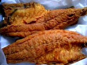 1 Cup Flaked Fried Floured or Breaded Mullet