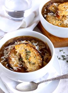 1 Cup French Onion (Without Cheese & Croutons) - You Pick Two Soup