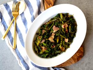 1 Cup Fresh Cooked Mustard Greens (from Fresh, Fat Not Added in Cooking)