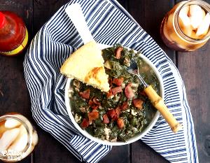 1 Cup Frozen Cooked Turnip Greens (from Frozen, Fat Added in Cooking)