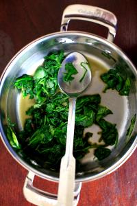 1 Cup Frozen, Leaf Cooked Spinach (from Frozen, Fat Not Added in Cooking)