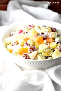 1 Cup Fruit Salad with Cream (Excluding Citrus Fruits)