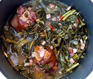 1 Cup Greens with Ham or Pork (Mixture)