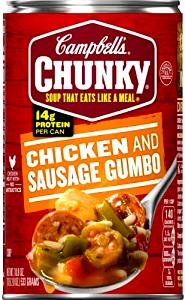 1 Cup Grilled Chicken & Sausage Gumbo Soup, Chunky, Microwavable Soups