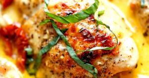 1 Cup Grilled Chicken, Sun Dried Tom., Mush. Soup, Rts