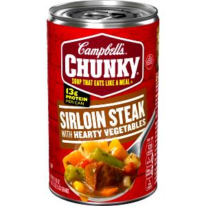 1 Cup Grilled Sirloin Steak With Hearty Vegetables Soup, Chunky