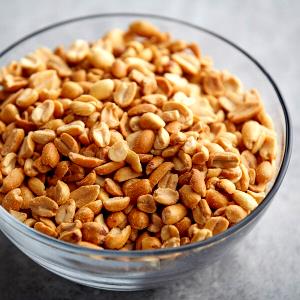 1 Cup Halved And Whole Roasted Unsalted Peanuts