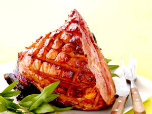 1 Cup Ham Leg, Shank Half, Roasted, Slf