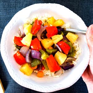 1 Cup Hawaiian Style Pork and Vegetables (Mixture)