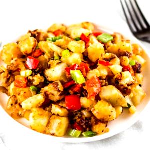 1 Cup Home Fries with Green or Red Peppers and Onions