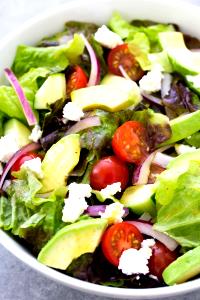 1 Cup Lettuce Salad with Avocado, Tomato, and/or Carrots