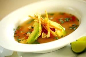 1 Cup Low-Fat Chicken Tortilla (W/O Tortilla Strips) - You Pick Two Soup