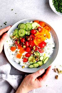 1 Cup Lowfat Cottage Cheese (with Vegetables)