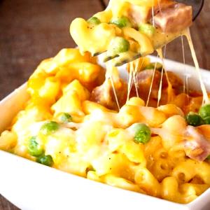 1 Cup Macaroni or Noodles with Cheese and Pork or Ham