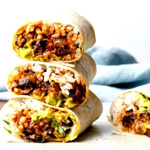 1 Cup Meatless Burrito with Beans and Rice