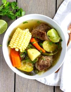 1 Cup Mexican Style Beef Vegetable Soup (Sopa / Caldo De Res)