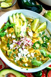 1 Cup Mexican Style Chicken or Turkey and Corn Hominy Soup (Pozole)