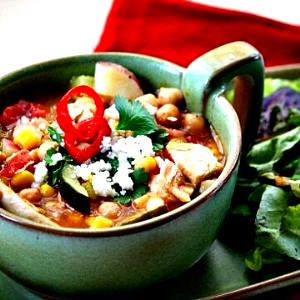 1 Cup Mexican Style Vegetable Soup with Chicken Broth (Sopa Ranchera)