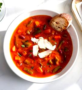 1 Cup Minestrone Soup, 50% Less Sodium, Rts