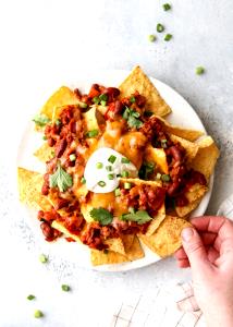 1 Cup Nachos with Cheese and Sour Cream