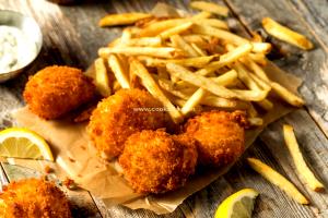 1 Cup Of Fried Floured or Breaded Scallops