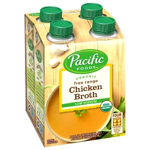 1 Cup Organic Free Range Chicken Broth, Low Sodium