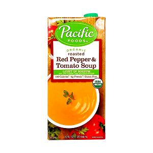 1 Cup Organic Roasted Red Pepper And Tomato Soup, Light Sodium